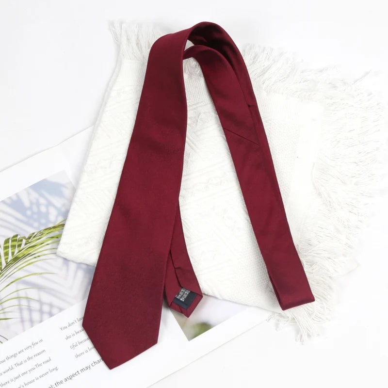 Men Tie Vintage Burgundy 100 Silk Ties Luxury Business Wedding Mens Qme