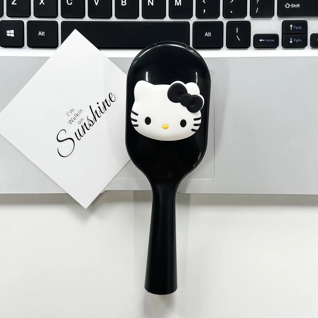 Hello Kitty Handheld Cartoon Cushion Comb Head Massage Comb Hair-Smoothing Comb Cute Plastic Hair Comb Small Comb for Students Qme 4