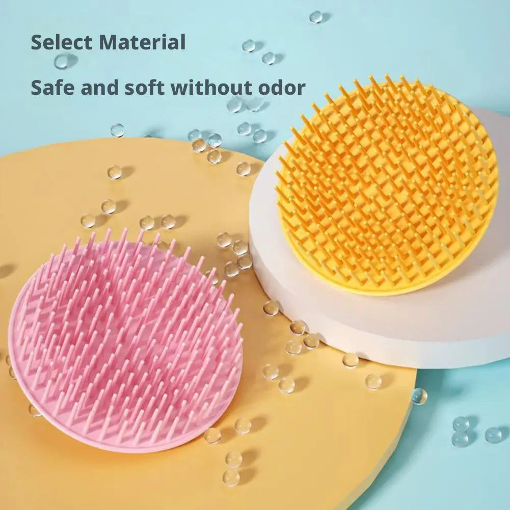 Hair Scalp Exfoliator Brush Dandruff Cleaning Flexible Massager Qme