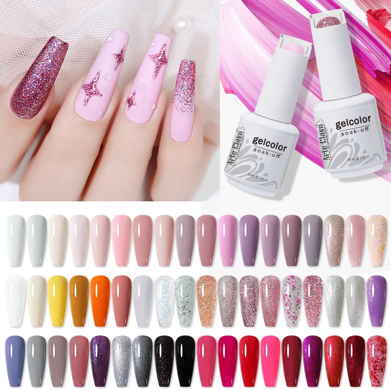 Arte Clavo 131 Colors Gel Polish Nail Varnish Paint Semi Permanent Qme