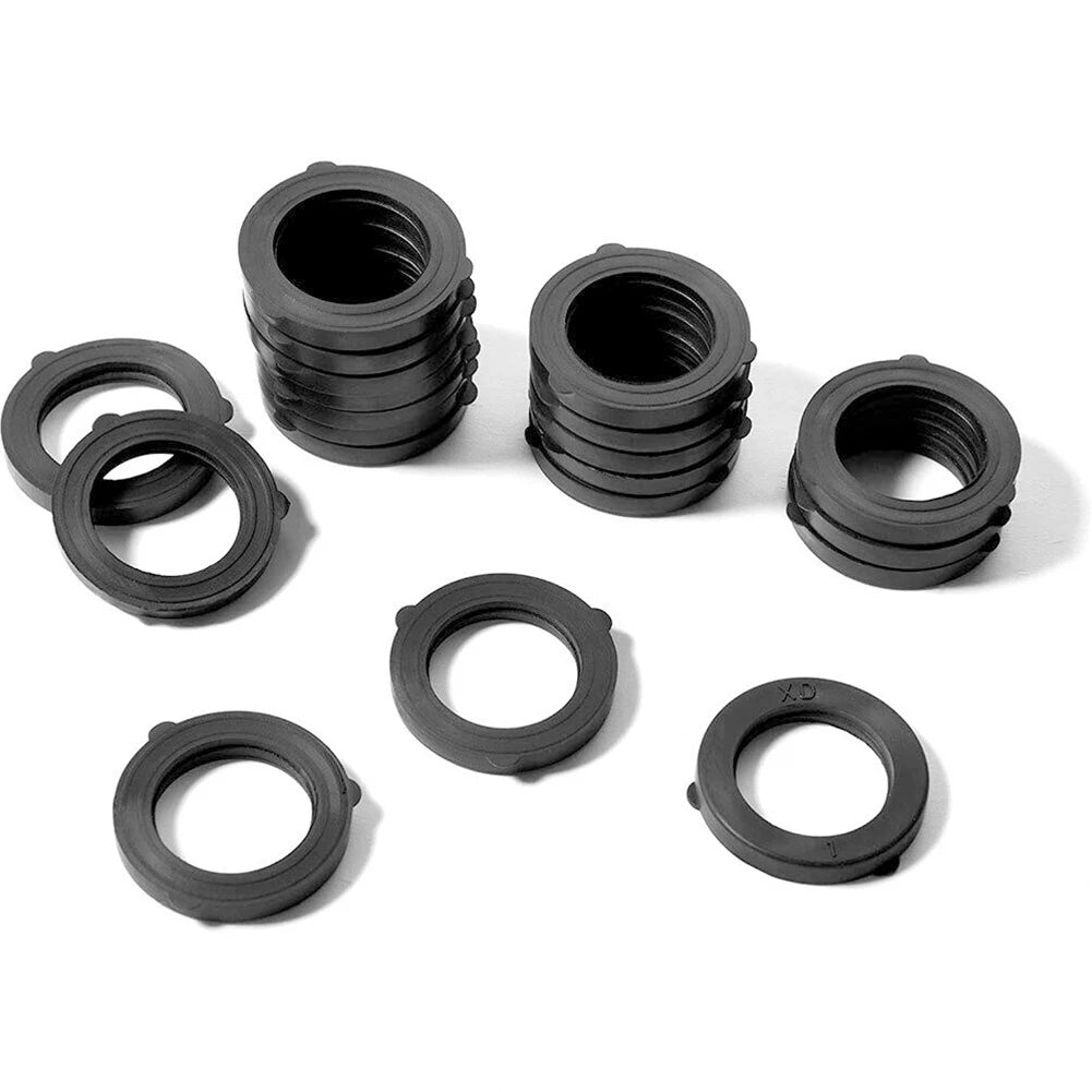 Rubber Washers For Garden Hoses With Integrated Tabs To Maintain Alignment And Seal Integrity On 3/4 Inch Threaded Fittings Qme