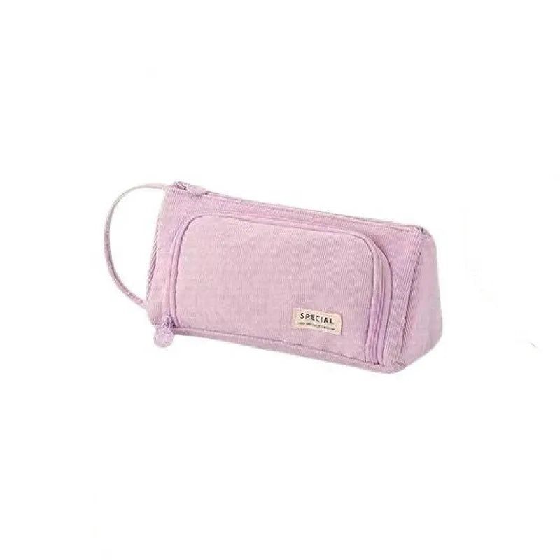 Multi Layer Large Capacity Pencil Case Pen Storage Supplies Box Qme Purple