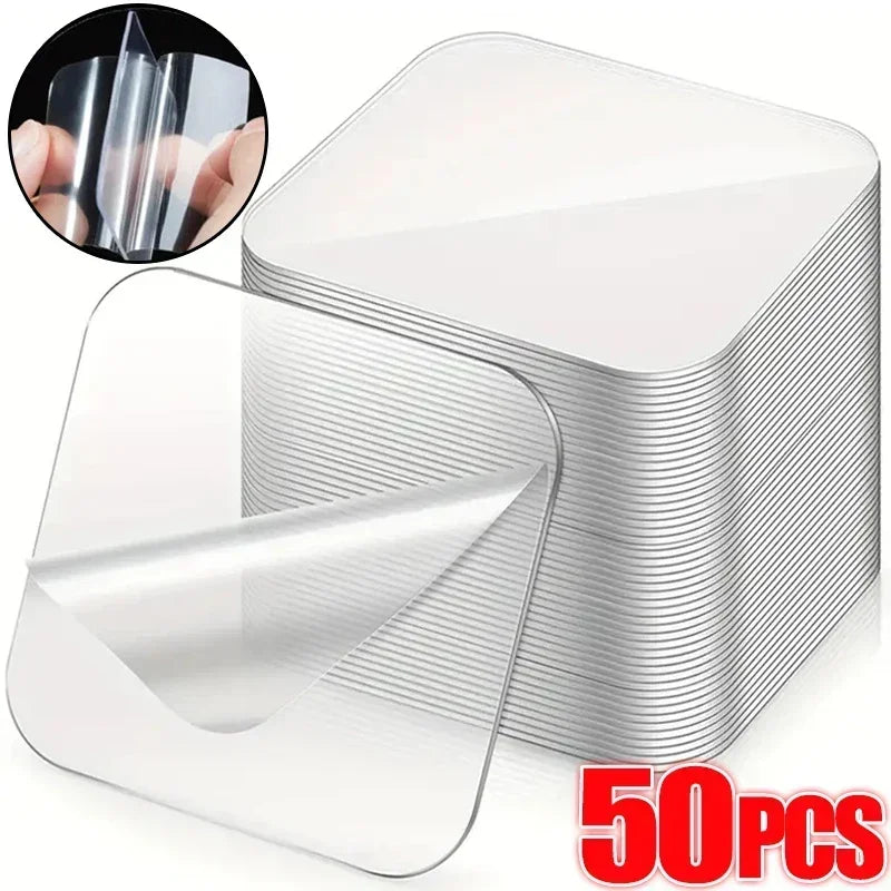 50/1PCS Super Strong Double Sided Adhesive Tape Nano Transparent Wall Stickers Water Proof Household Products Adhesives Reusable Qme