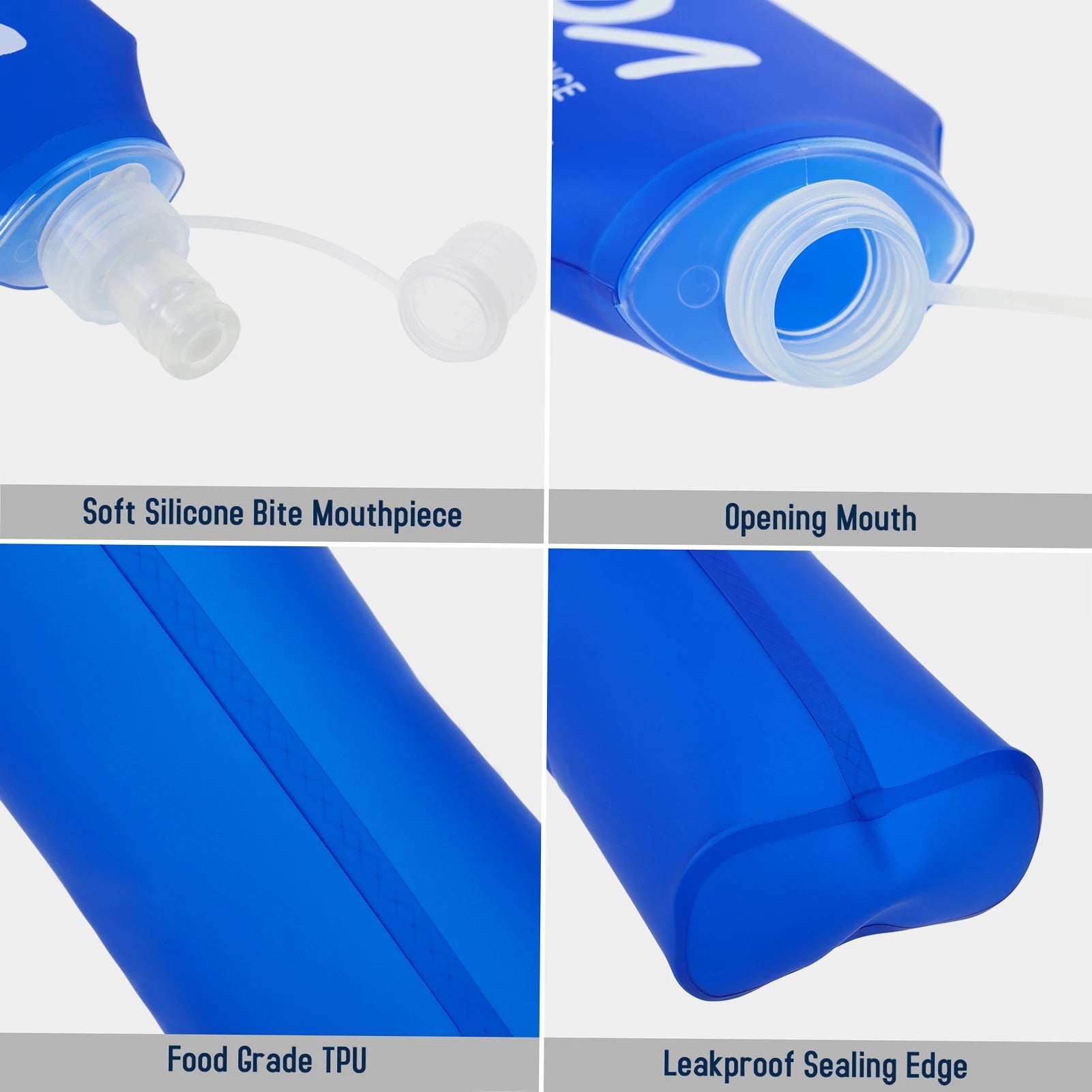 Lixada 250ml / 500ml / 300ml / 380ml Soft Bottle Folding BPA Free Hydration Water Bottle for Outdoor Running Hiking Cycling Qme