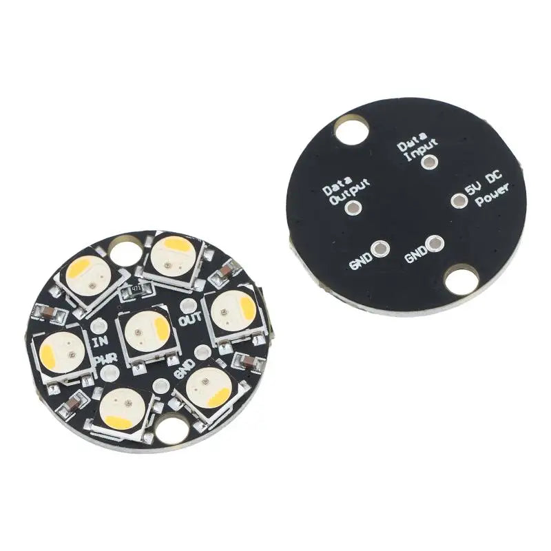 WS2812 7Bit Round LED Circuit Board Programmable Brightness Module Qme