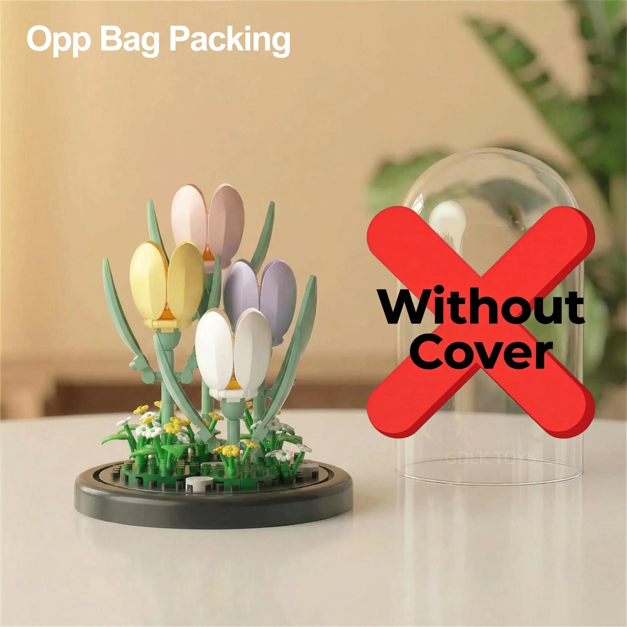 Eternal Flower Bouquet Bonsai Potted Plant Micro Building Blocks Model Home Decoration Puzzle Toys Kids Birthday Christmas Gifts Qme 3113-No Cover