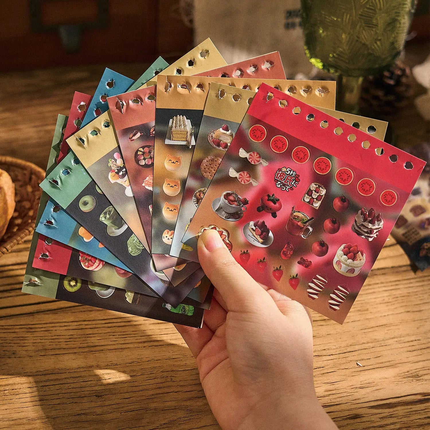 45/48 Pcs/book Cute Die-cut Flash Aesthetic Stickers Book DIY Scrapbooking Phone Case Decoration Collage Japanese Stationery Qme