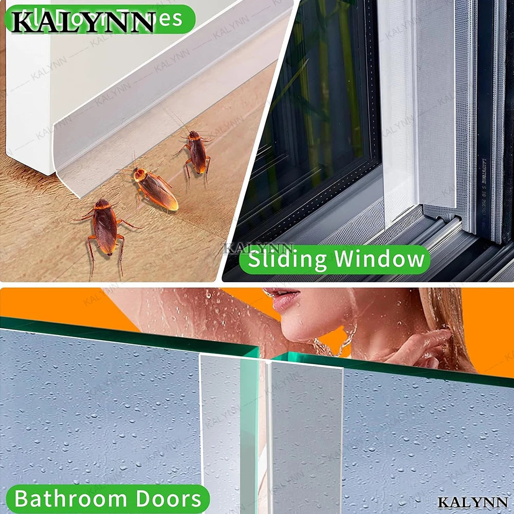 5 Meters Door Bottom Seal Strip Weather Window Rubber Weatherstrip Qme