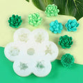 DIY 3D Rose Peony Flowers Candle Decoration Scented Silicone Molds Qme succulent