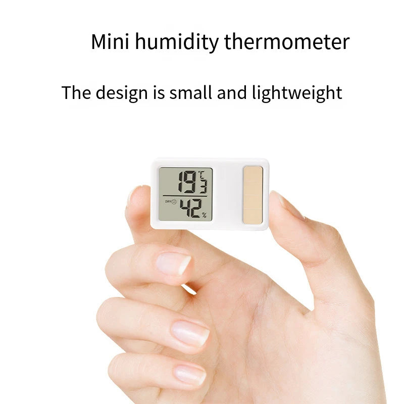 Solar Power Temperature Humidity Meter Mini Portable Digital Qme