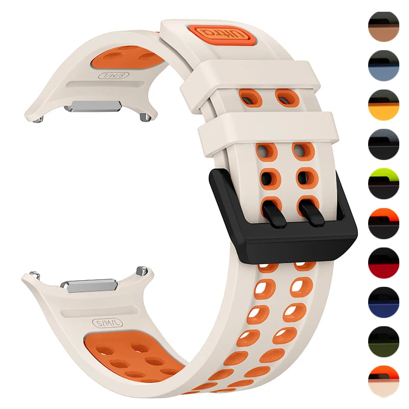 Silicone Band for Samsung Galaxy Ultra/Ultra 2 47mm Sport Breathable WristStrap for Galaxy Watch Ultra2026 Watchband Accessories Qme