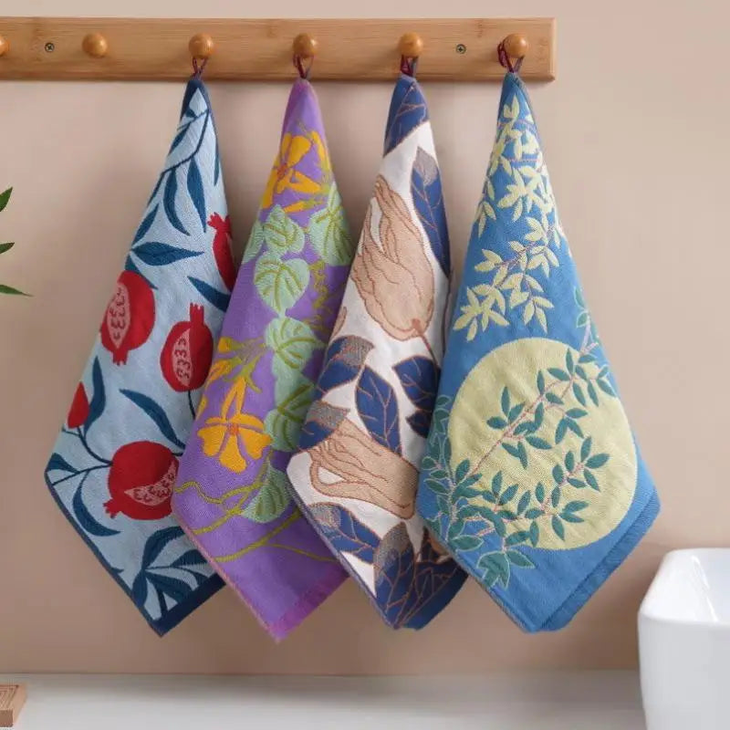 Pure Cotton Square Towel Home Restaurant Kitchen Gauze Dishcloth Tea Qme