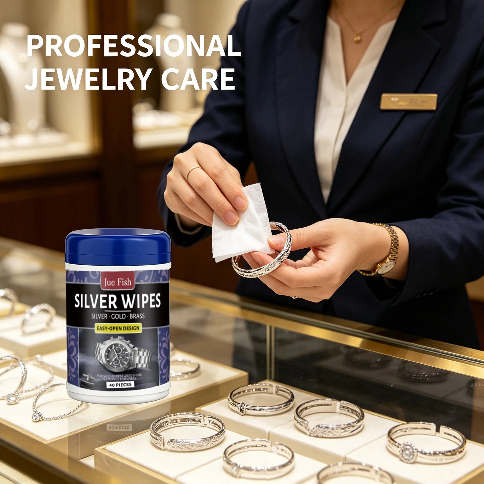 Silverware Cleaning Wipes Cleans Dirt Polishes & Restores Shine Removes Dullness Refurbishment Silver Jewelry Metal Maintenance Qme