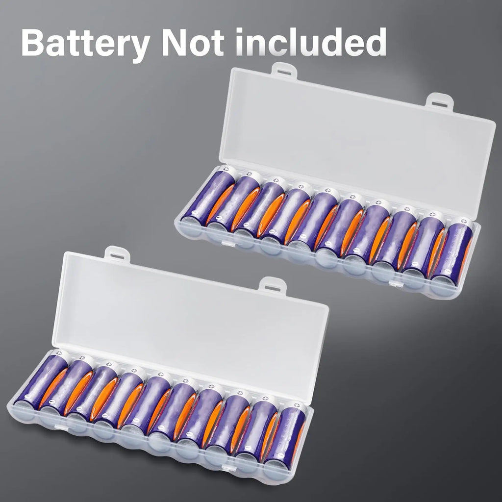 AA Battery Storage Battery Protective Box Battery Storage Holder Box for Holding 10 AA Batteries Battery Storage Case Battery Qme