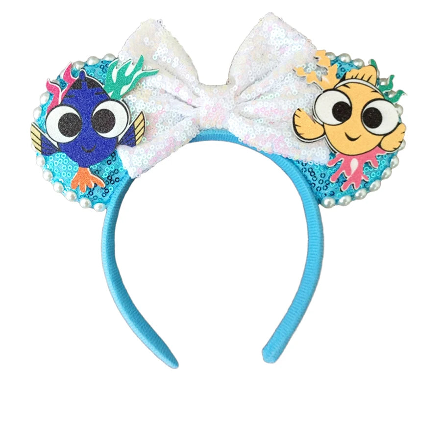 Newest Finding Nemo Inspired Mickey Ears Headband Party Cosplay Decoration Costume Party Gift For Girls/Adults Festival Headwear Qme Headband 5