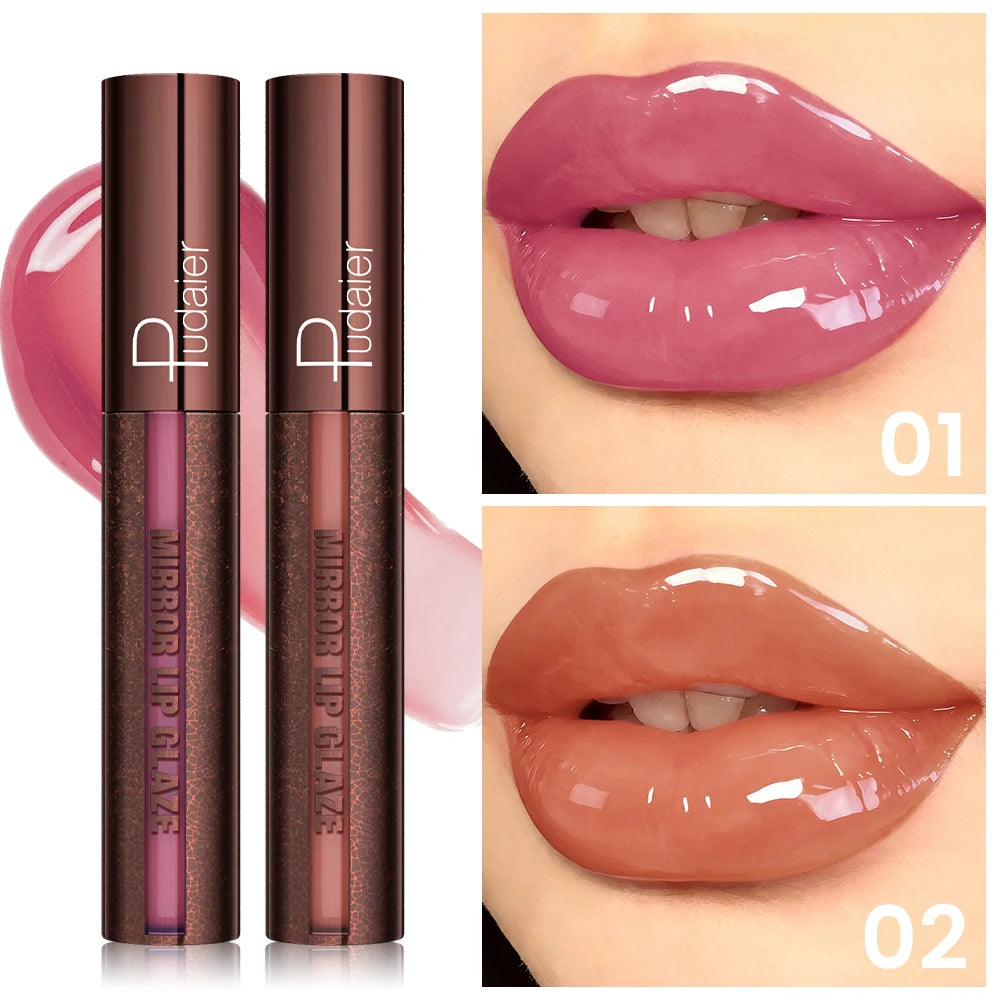 Glass Shine Lip Gloss Hydrating Plumping Mirror Glaze Waterproof Long Qme