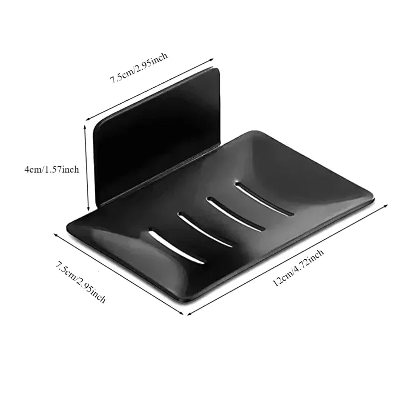 Bathroom Shower Storage Soap Tray Rack Soap Tray Wall Mounted Drainage Soap Tray Box Qme