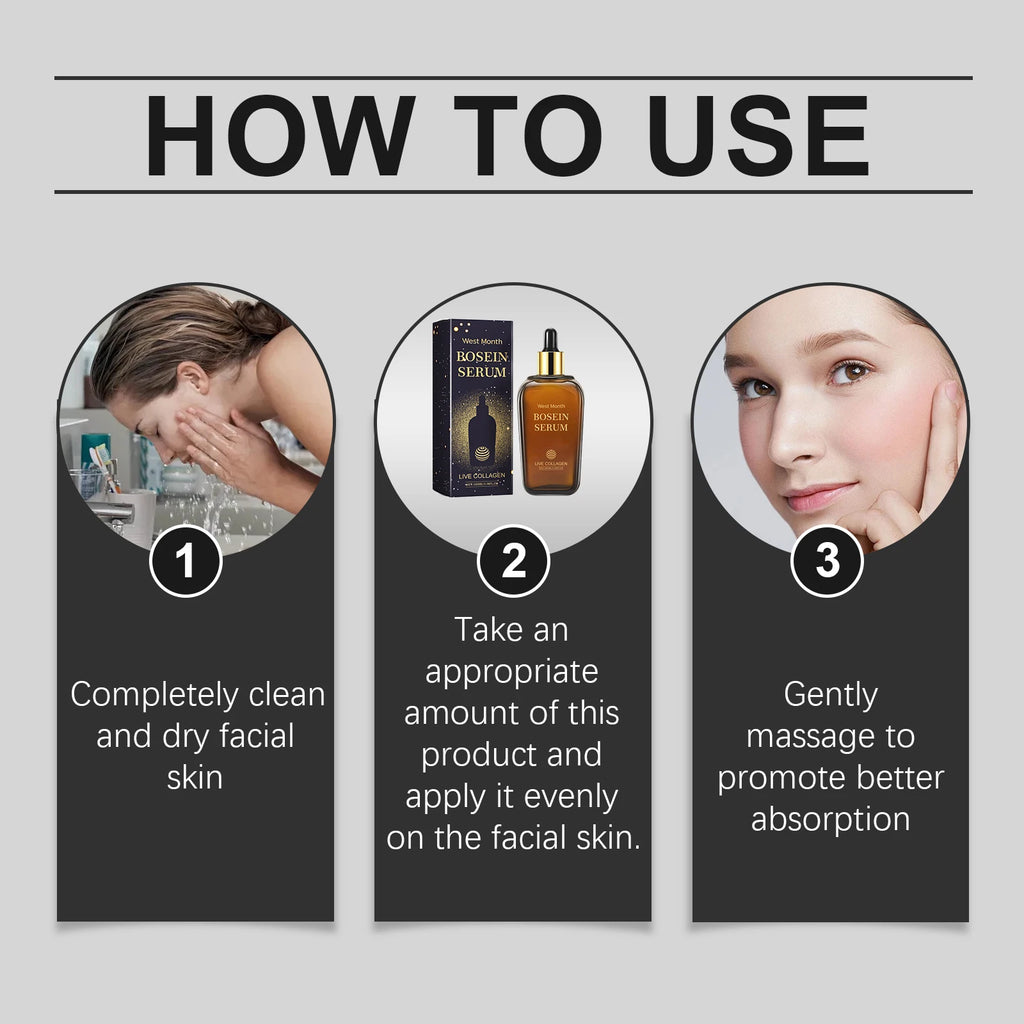 Face Bosein Serum Brightening Skin Tone Replenishing Collagen Repairing Increasing Skin Elasticity Moisturizing Essence Lotion Qme