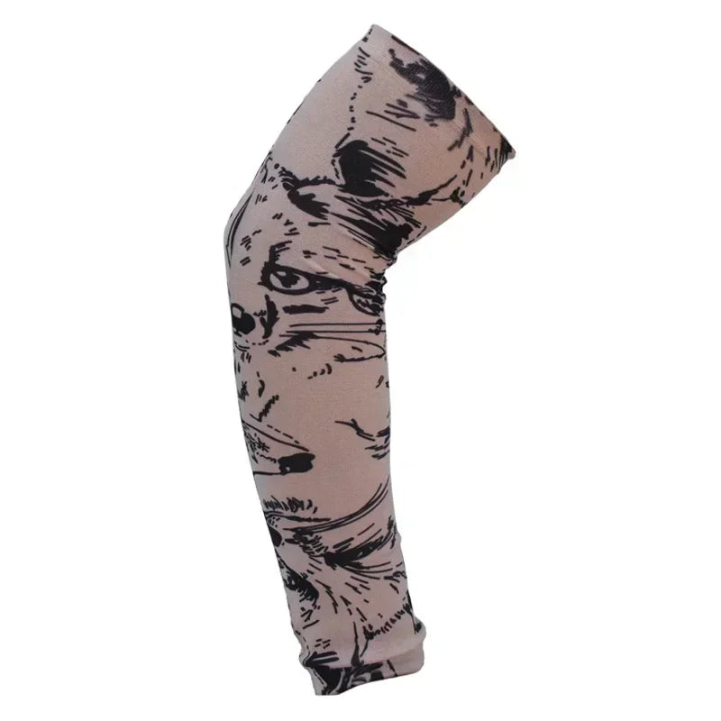 1PCS Arm Sleeves UV Protection Full Arm Cool Outdoor Golf Sports Hiking Riding Arm Tattoo Sleeve Cycling Equipment Qme X13 38-40cm