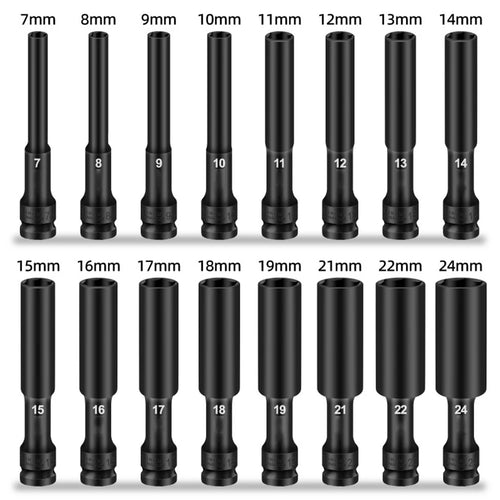 1/2 Drive Socket Wrench Hex Socket Head 8-24mm Adapter Spanner Converter Replacement Parts Tire Removal Tools Accessories Qme