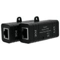 2pcs 1000Mbps 12-52V Gigabit Power Over Ethernet Passive PoE Injector Splitter For IP Camera POE Adapter Module Accessories Qme 2pcs black