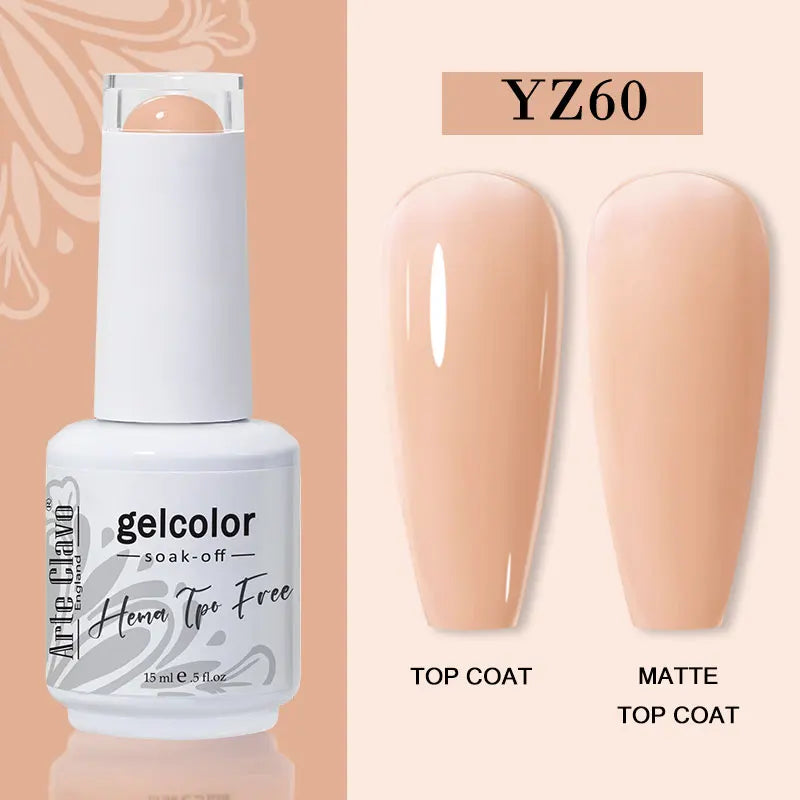Arte Clavo Jelly Transparent Gel Nail Polish Summer Nude Pink Semi
