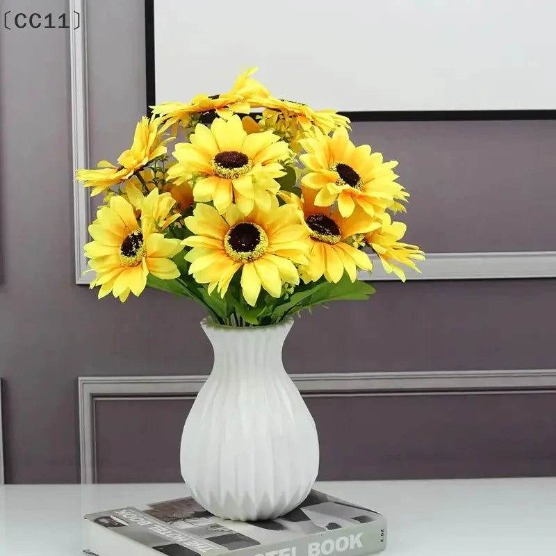 CC11Nordic Flower Vase Imitation Ceramic Plastic Living Room Desktop Qme