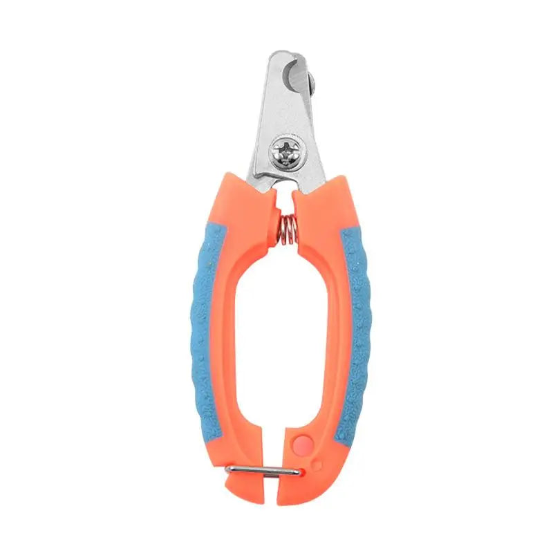 Stainless Steel Pet Nail Clippers - Professional Dog Cat Rabbit Grooming Scissors, Safe Animal Nail Cutter Tool for Pet Care Qme orange and blue