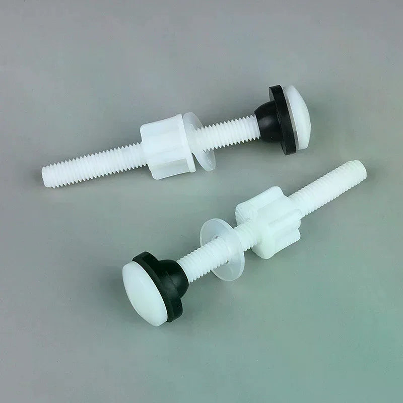 Plastic Toilet Seat Hinge Repair Bolts + Fitting Screws +Washers Kit For Home Bathroom Accessories Toilet Cistern Seal Pan Qme