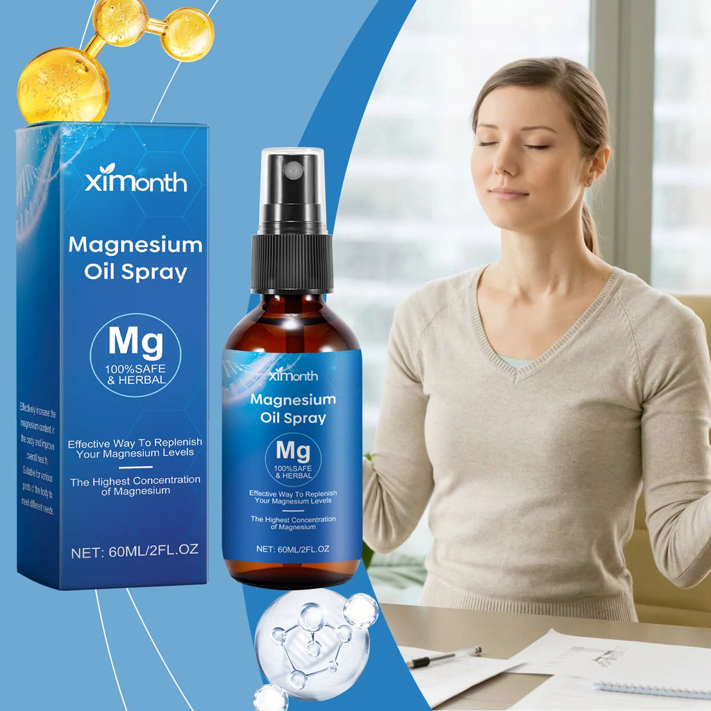 Essential Oil Magnesium Spray Relieves Muscle Body Pain Smoothes Softens Skin Magnesium Oil Spray Relaxation Better Sleep Care Qme
