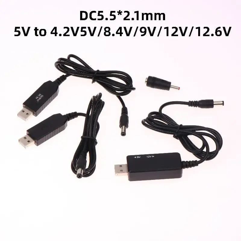 DC 5V 12V USB Cable Boost Converter Step-up Cord Wifi Router Modem Qme