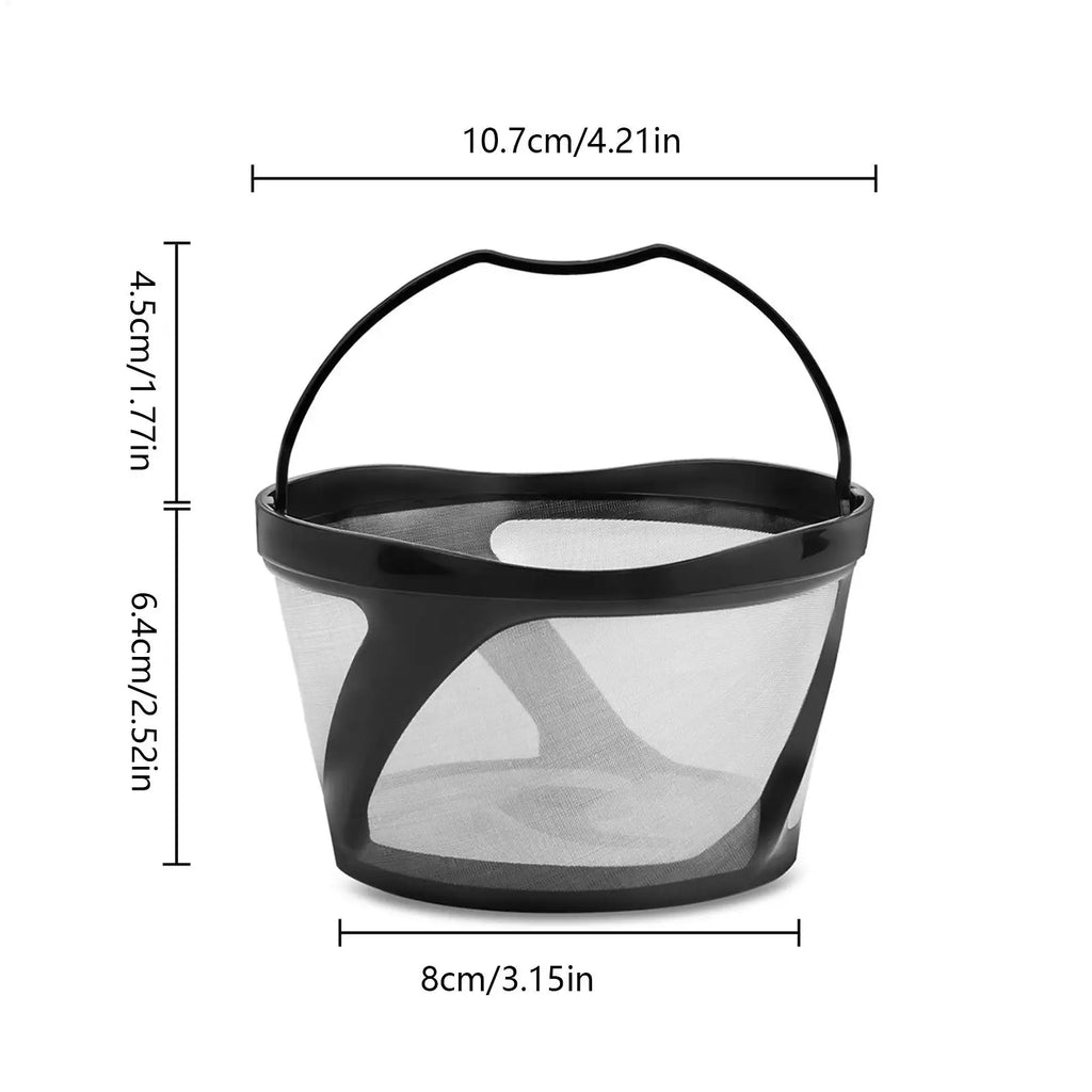 Metal Coffee Filter Stainless Steel Paperless Reusable Basket Mesh Qme