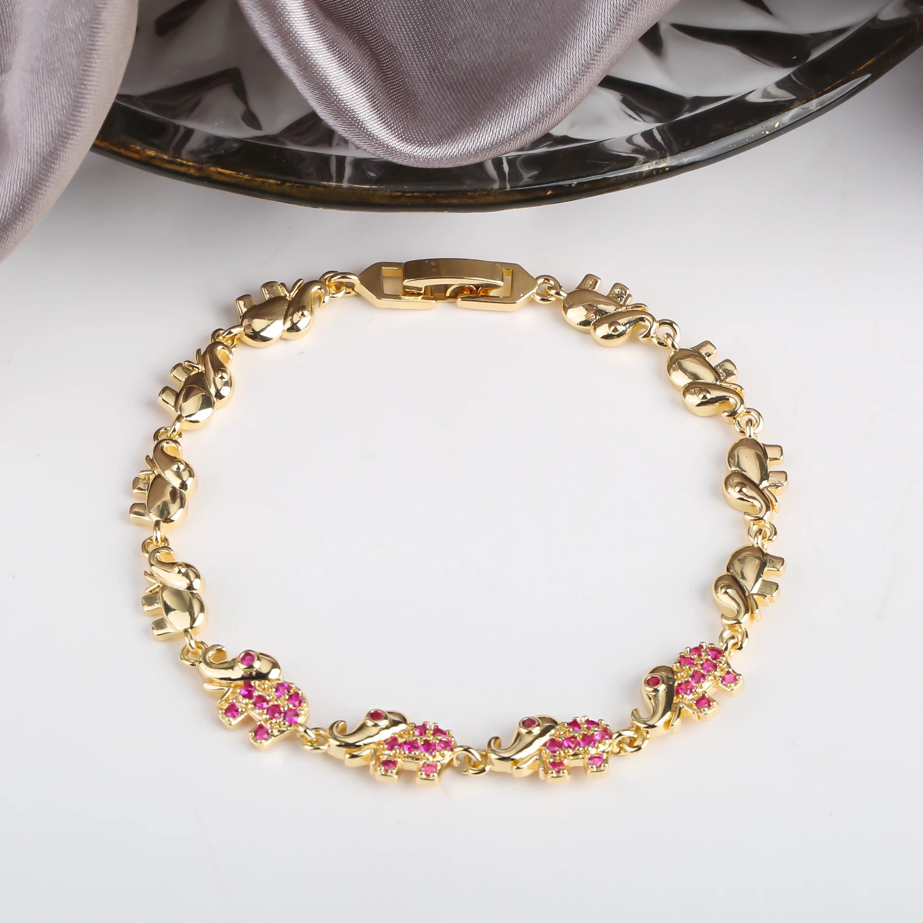 Personalized Animal Elephant Bracelet Copper Inlaid Zirconia Adjustable Bracelet For Woman Party Birthday Gift For Daily Wear Qme 6