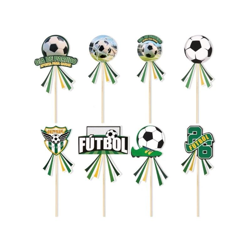 Soccer Theme Cake Toppers World Game Designs Cupcake Picks Decoration Qme CN