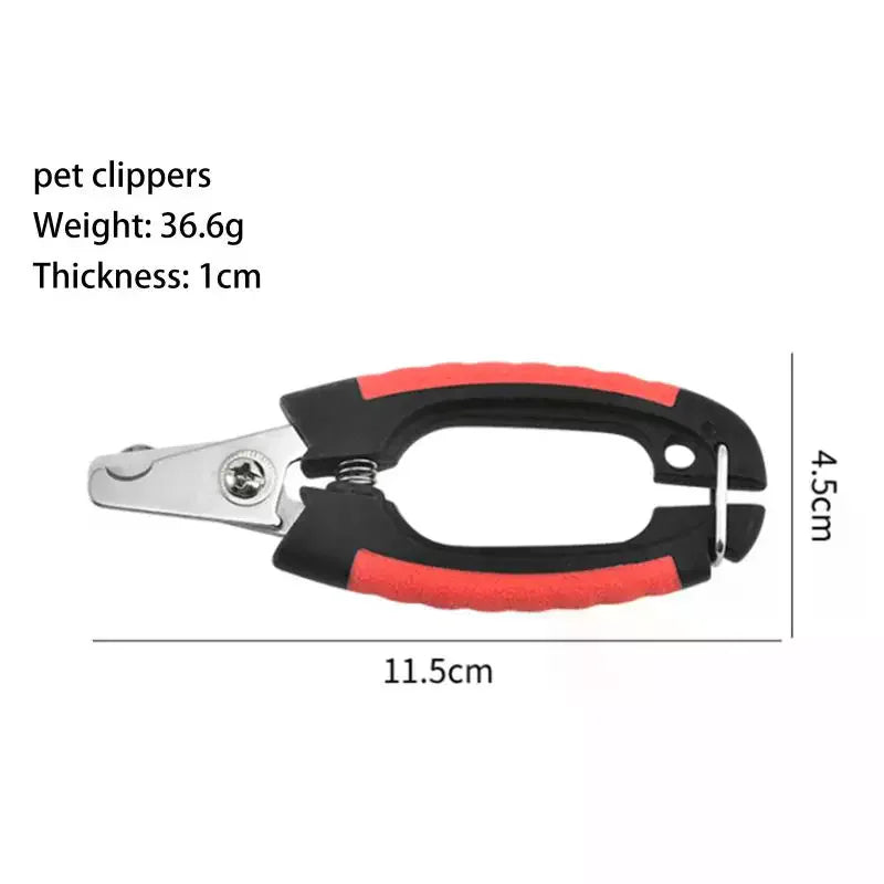 Stainless Steel Pet Nail Clippers - Professional Dog Cat Rabbit Grooming Scissors, Safe Animal Nail Cutter Tool for Pet Care Qme