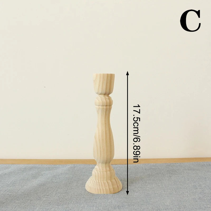 Wedding Party Birthday Home Table Decoration Wooden Candlesticks Qme C