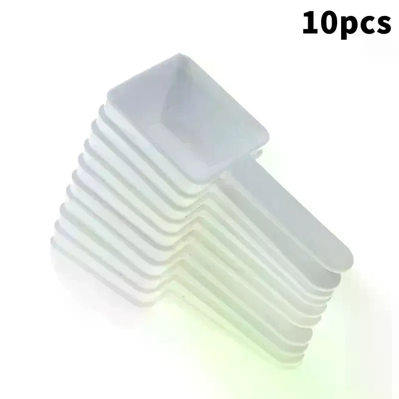 10pcs 15g White Plastic Food Grade PP Plastic DIY Baking Supplies Measuring Spoon Gram Scoop Food Baking Medicine Powder Qme