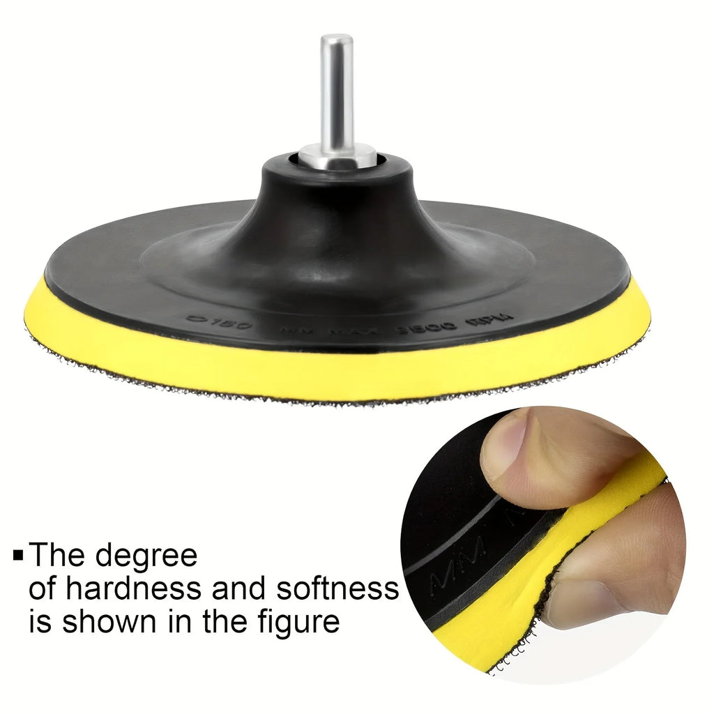 Sanding pad,threaded hexagonal drill adapter, uncharged,used for corner grinders, drill bit buffer polishing machine accessories Qme
