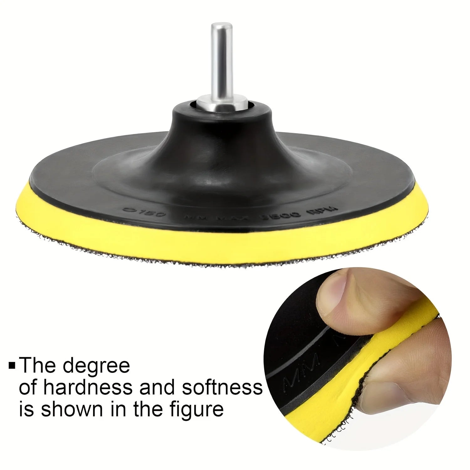 Sanding pad,threaded hexagonal drill adapter, uncharged,used for corner grinders, drill bit buffer polishing machine accessories Qme