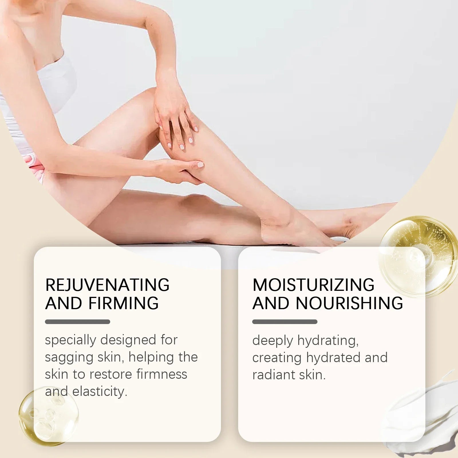 Firming Body Cream Tightening Improve Sagging Skin Increase Elasticity Smooth Wrinkle Neck Leg Sooth Massage Lifting Body Lotion Qme