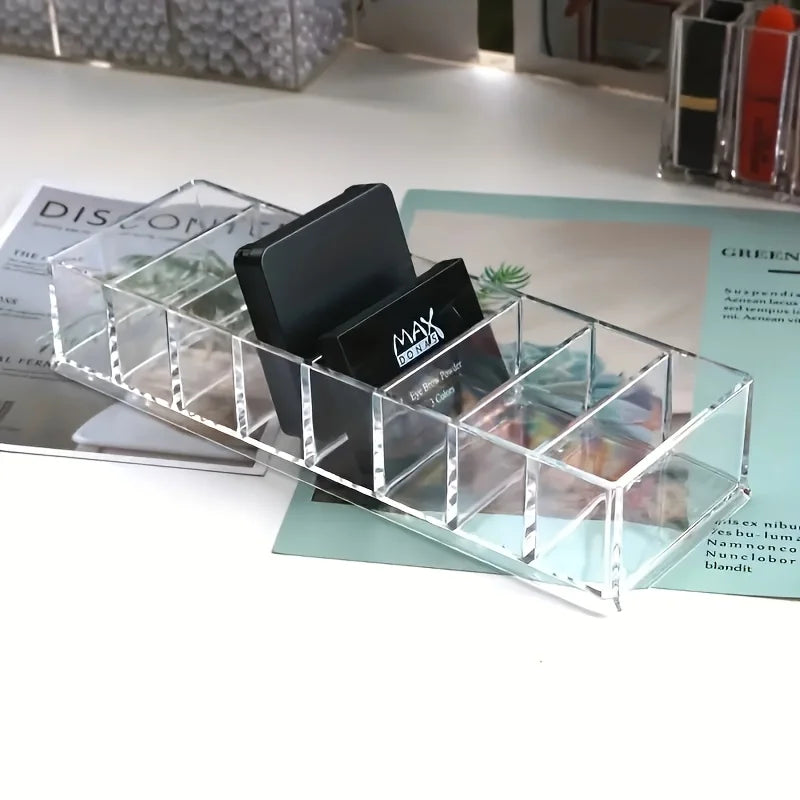 Space Makeup Organizer Box for Storing Eyeshadows, Lipsticks, Bronzer, etc., Perfect for Vanity Qme