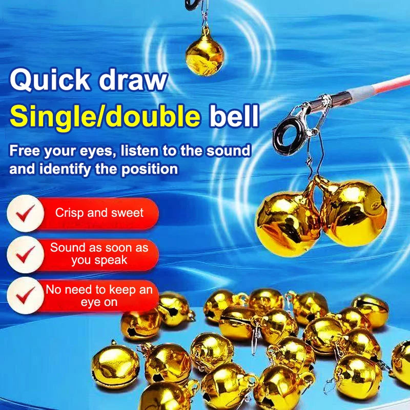 10 Quick-clip Aluminum Alloy Fishing Bell Alarm Auto-alarm Rig Boat Qme