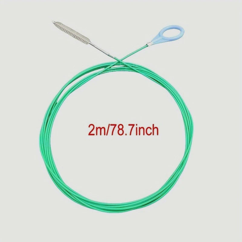 Automobile drainage brush, flexible automobile drainage cleaner, electric-free window and door drainage unclogging device, Qme