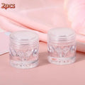 2 Empty Sifter Jars Mesh Loose Powder Container Clear Cap Diy Qme 2PCS