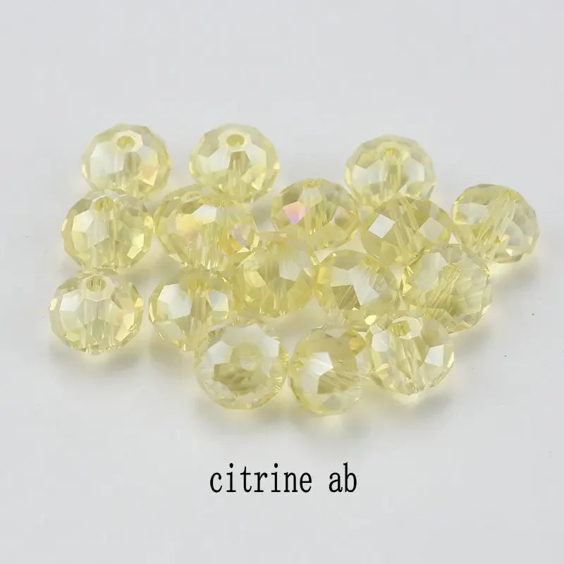4mm glass beads plated Color faceted round crystal beads Jewelry beads for bracelet necklace Jewelry making DIY 150pcs Qme citrine ab 4mm-150pcs