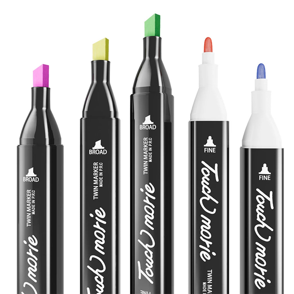 6-24Pcs Dual Tip Alcohol Markers Art Sketch Marker Pen Bright Ink for Illustration Graffiti Painting School Art Supplies Qme