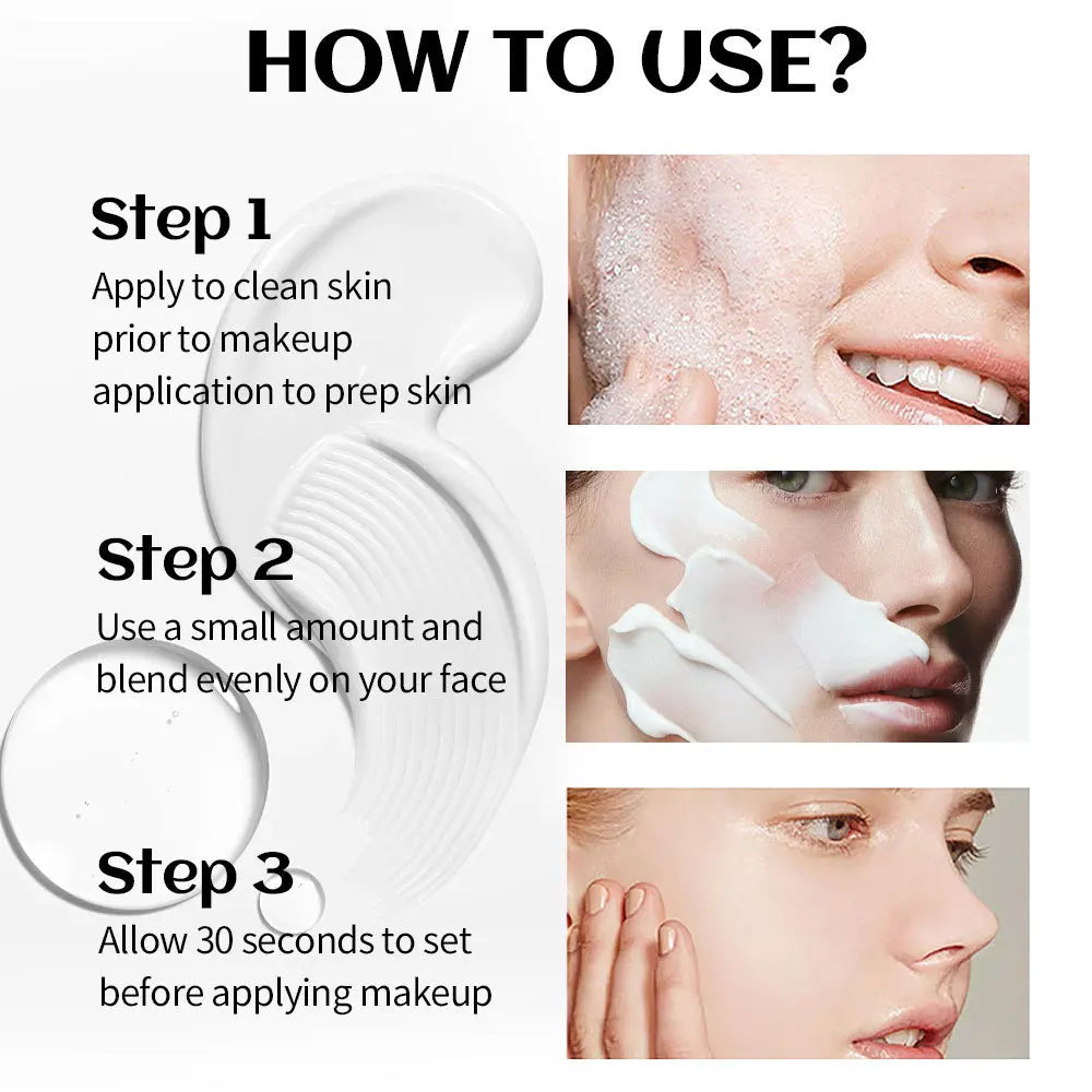 Makeup Primer Moisturizing Nourishing Face Invisible Pores Soft Tube Qme