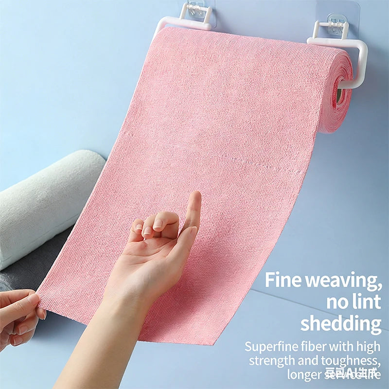 Removable Dishcloth 25x25cm Reusable Microfiber Kitchen Towels Absorbent Qme