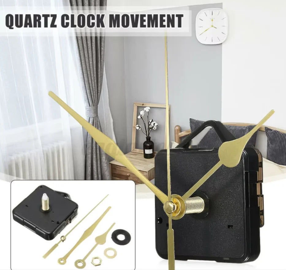 Quartz DIY Wall Clock Movement Spindle Mechanism Hands Wall Decor Repair Kit 1.5V Without Battery Home Qme Default Title
