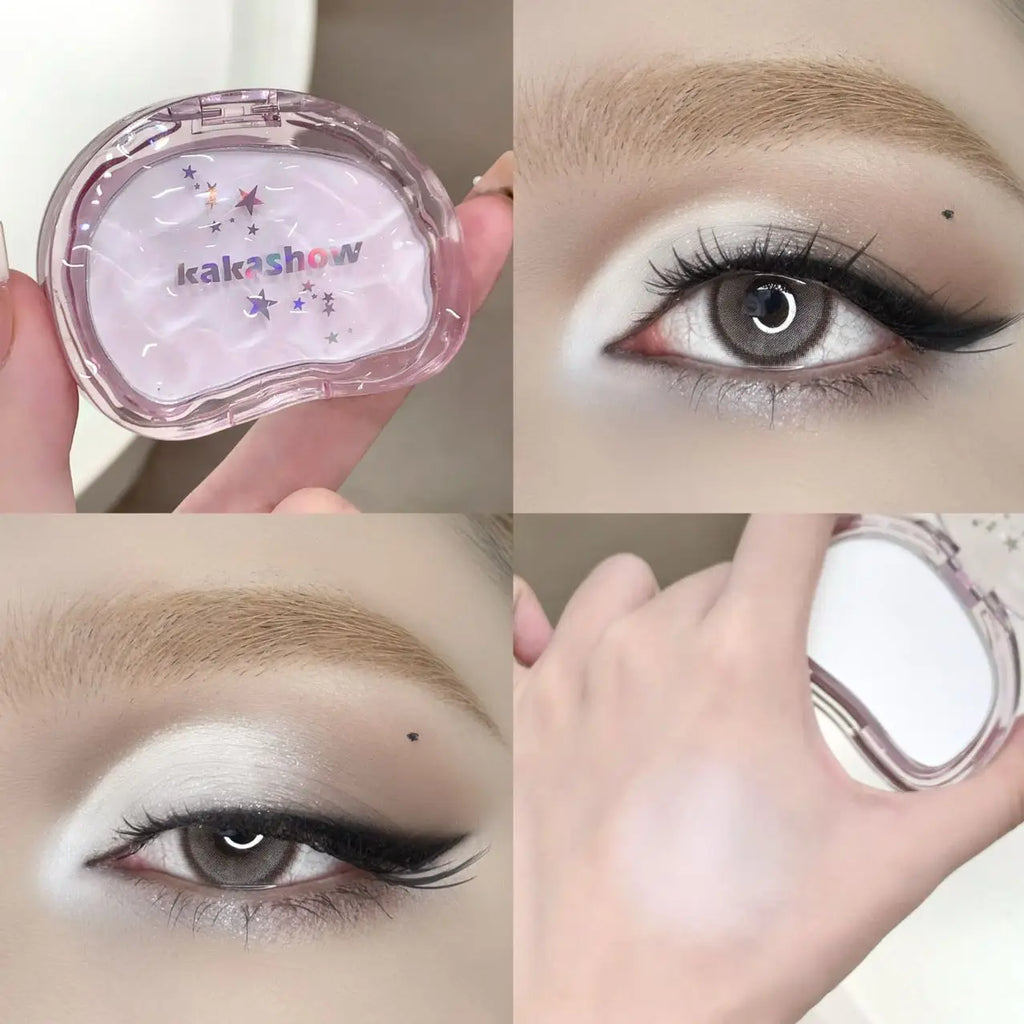 Monochrome Highlight Contour Palette Matte White Highlighter Nose Shadow Face Contouring Bronzer Brighten Gloss Powder Makeup Qme